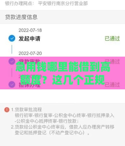急用钱哪里能借到高额度？这几个正规平台审批快、下款稳！
