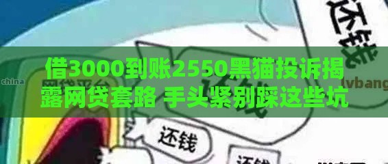 借3000到账2550黑猫投诉揭露网贷套路 手头紧别踩这些坑
