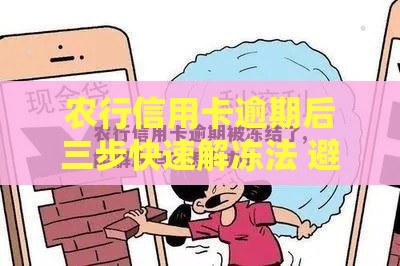 农行信用卡逾期后三步快速解冻法 避免影响征信！