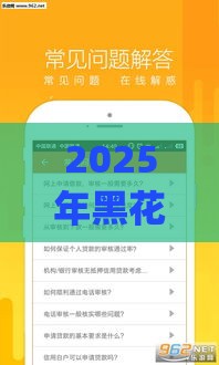 2025年黑花口子借款app有哪些？这5个平台你得知道！
