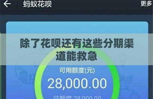 除了花呗还有这些分期渠道能救急