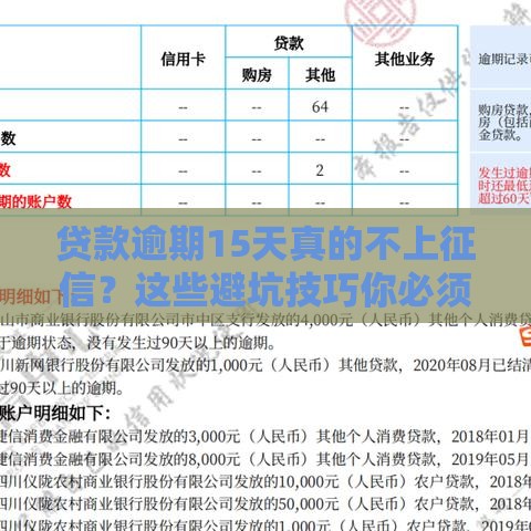 贷款逾期15天真的不上征信？这些避坑技巧你必须知道