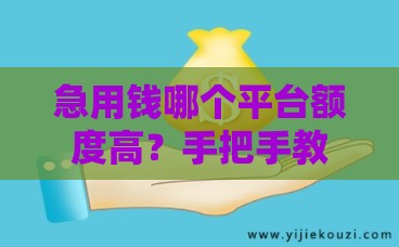 急用钱哪个平台额度高？手把手教你避坑选对路子