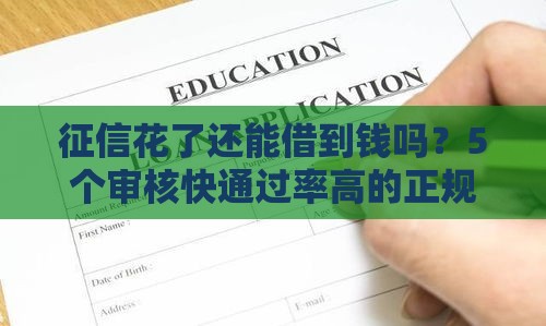 征信花了还能借到钱吗？5个审核快通过率高的正规平台盘点
