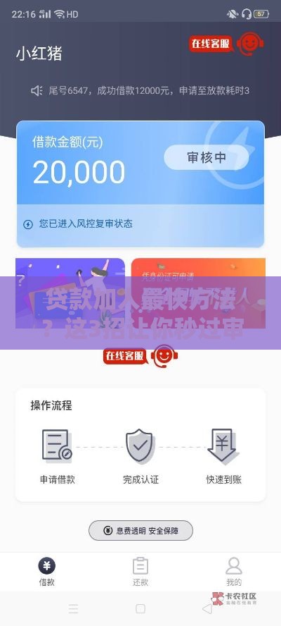 贷款加人最快方法？这3招让你秒过审，额度翻倍不是梦！