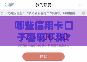 哪些信用卡口子容易下款？高通过率推荐清单