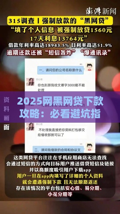 2025网黑网贷下款攻略：必看避坑指南与技巧