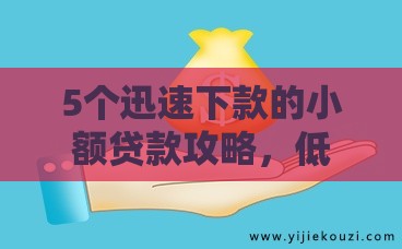 5个迅速下款的小额贷款攻略，低门槛轻松申请
