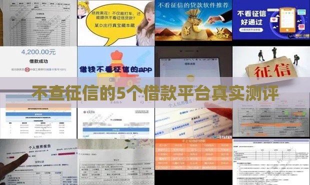 不查征信的5个借款平台真实测评