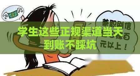 学生这些正规渠道当天到账不踩坑