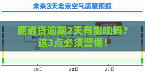 商通贷逾期2天有影响吗？这3点必须警惕！