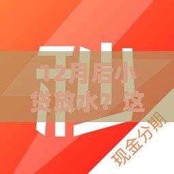 12月后小贷放水？这5个靠谱口子抓紧申请！