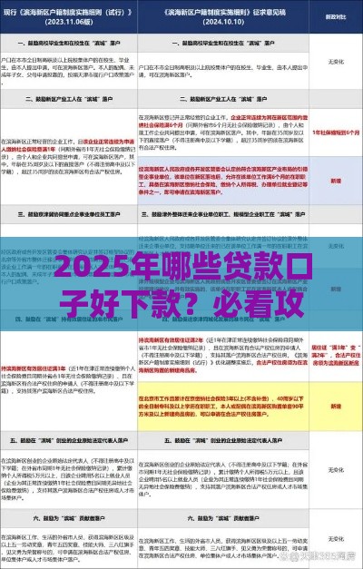 2025年哪些贷款口子好下款？必看攻略+避坑指南来啦！