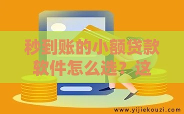 秒到账的小额贷款软件怎么选？这3个技巧帮你避坑