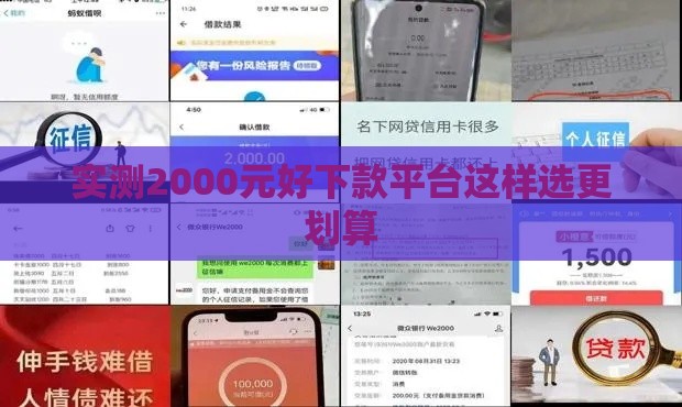 实测2000元好下款平台这样选更划算