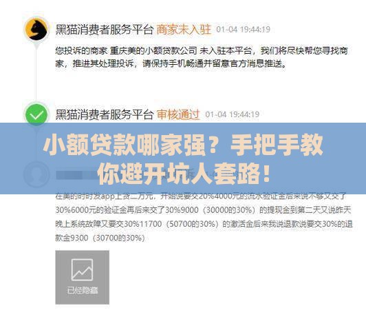 小额贷款哪家强？手把手教你避开坑人套路！