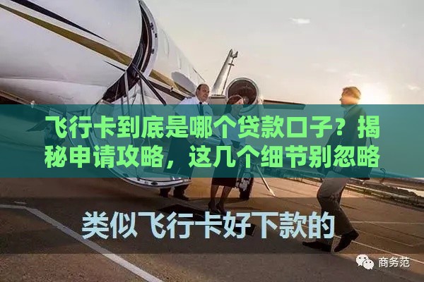 飞行卡到底是哪个贷款口子？揭秘申请攻略，这几个细节别忽略！