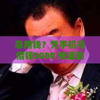 急用钱？凭手机号借钱5000 快速到账无抵押！
