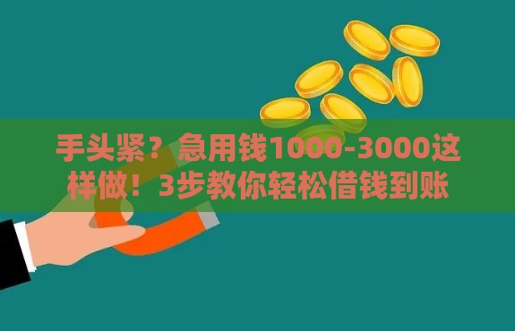 手头紧？急用钱1000-3000这样做！3步教你轻松借钱到账