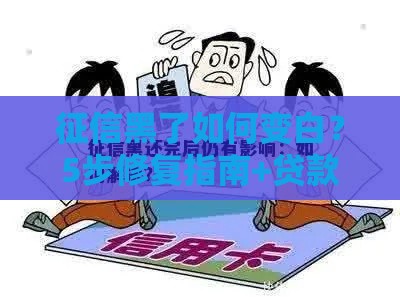 征信黑了如何变白？5步修复指南+贷款攻略速看！