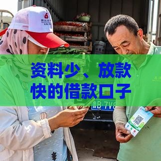 资料少、放款快的借款口子有哪些？低门槛攻略来了