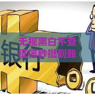 无视黑白不查征信秒批到账攻略
