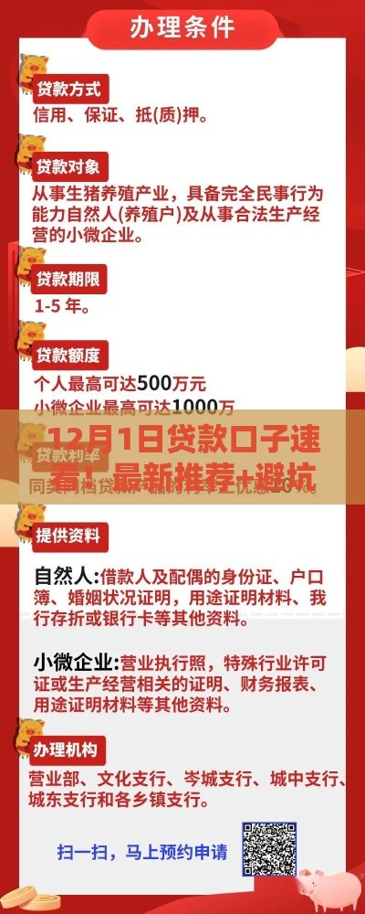 12月1日贷款口子速看！最新推荐+避坑指南全解析