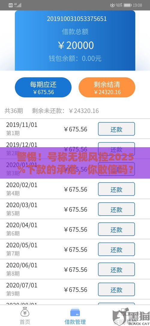 警惕！号称无视风控2025%下款的承诺，你敢信吗？