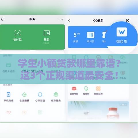 学生小额贷款哪里靠谱？这3个正规渠道最安全！