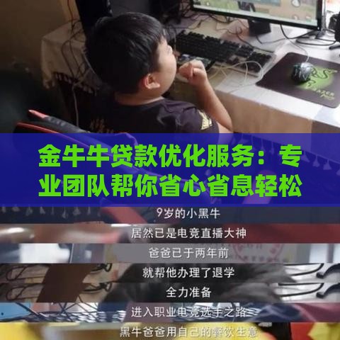 金牛牛贷款优化服务：专业团队帮你省心省息轻松解决资金难题