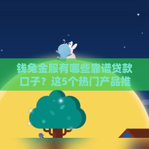 钱兔金服有哪些靠谱贷款口子？这5个热门产品推荐别错过！