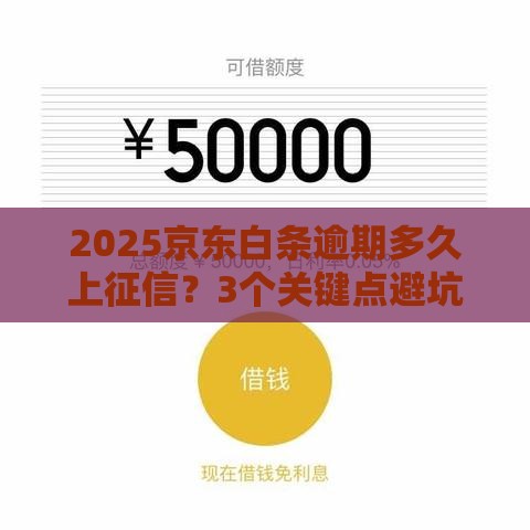 2025京东白条逾期多久上征信？3个关键点避坑指南