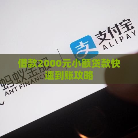 借款2000元小额贷款快速到账攻略