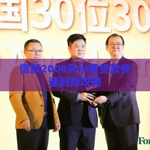 借款2000元小额贷款快速到账攻略