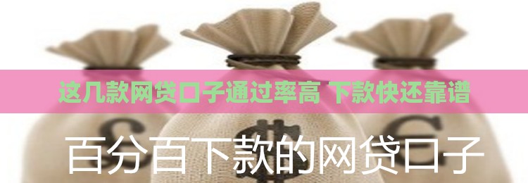 这几款网贷口子通过率高 下款快还靠谱