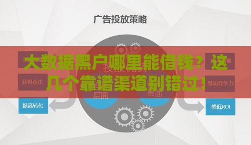 大数据黑户哪里能借钱？这几个靠谱渠道别错过！