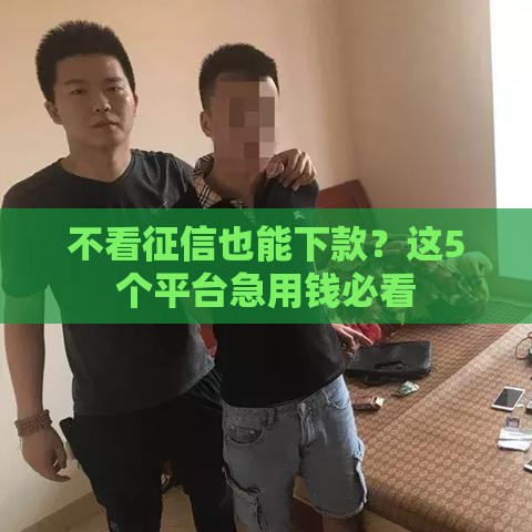 不看征信也能下款？这5个平台急用钱必看