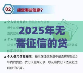 2025年无需征信的贷款平台有哪些？急用钱必看最新盘点！