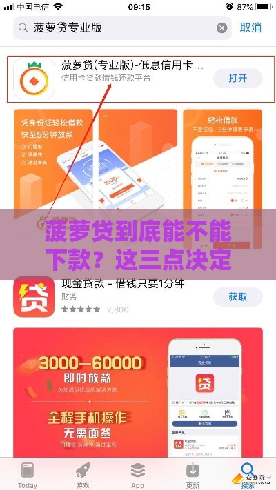 菠萝贷到底能不能下款？这三点决定你的审批结果！
