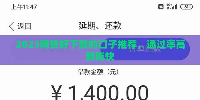 2023网贷好下款的口子推荐，通过率高到账快