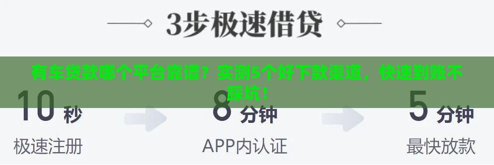 有车贷款哪个平台靠谱？实测5个好下款渠道，快速到账不踩坑！