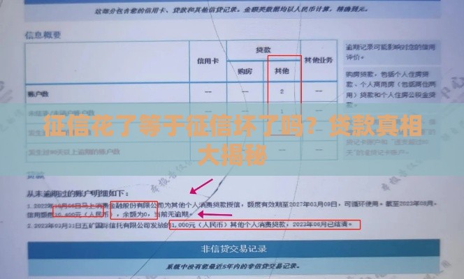 征信花了等于征信坏了吗？贷款真相大揭秘