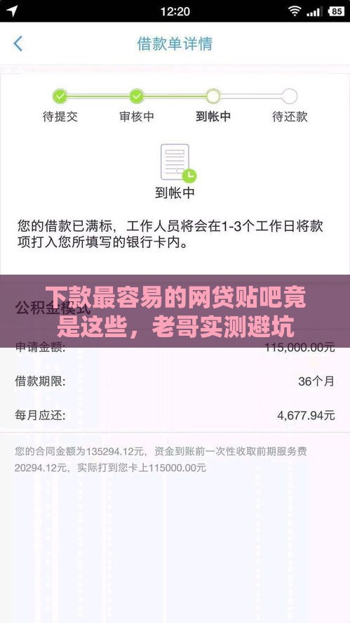 下款最容易的网贷贴吧竟是这些，老哥实测避坑