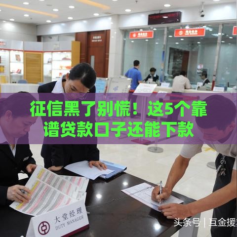 征信黑了别慌！这5个靠谱贷款口子还能下款