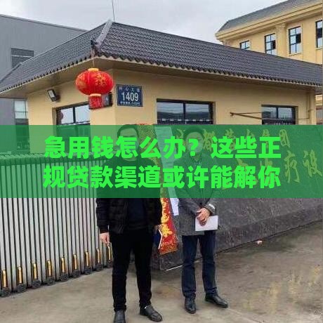 急用钱怎么办？这些正规贷款渠道或许能解你燃眉之急！