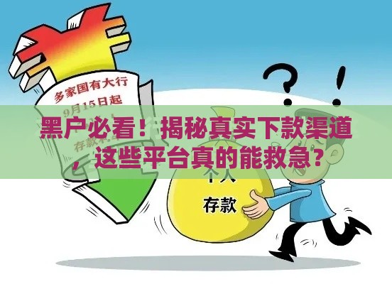黑户必看！揭秘真实下款渠道，这些平台真的能救急？