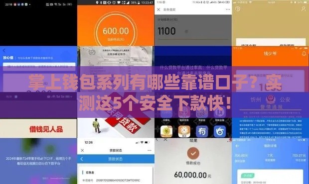 掌上钱包系列有哪些靠谱口子？实测这5个安全下款快！