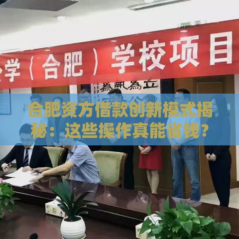 合肥资方借款创新模式揭秘：这些操作真能省钱？