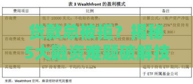 贷款总被拒？揭秘5大融资难题破解技巧，轻松搞定资金缺口！