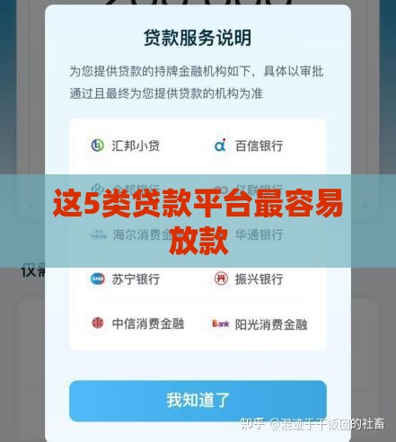 这5类贷款平台最容易放款